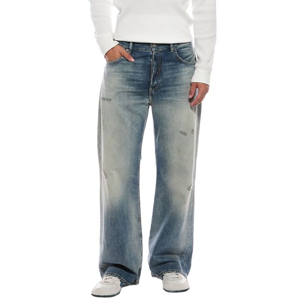Acne Mens  Wide Leg Jean, Blue